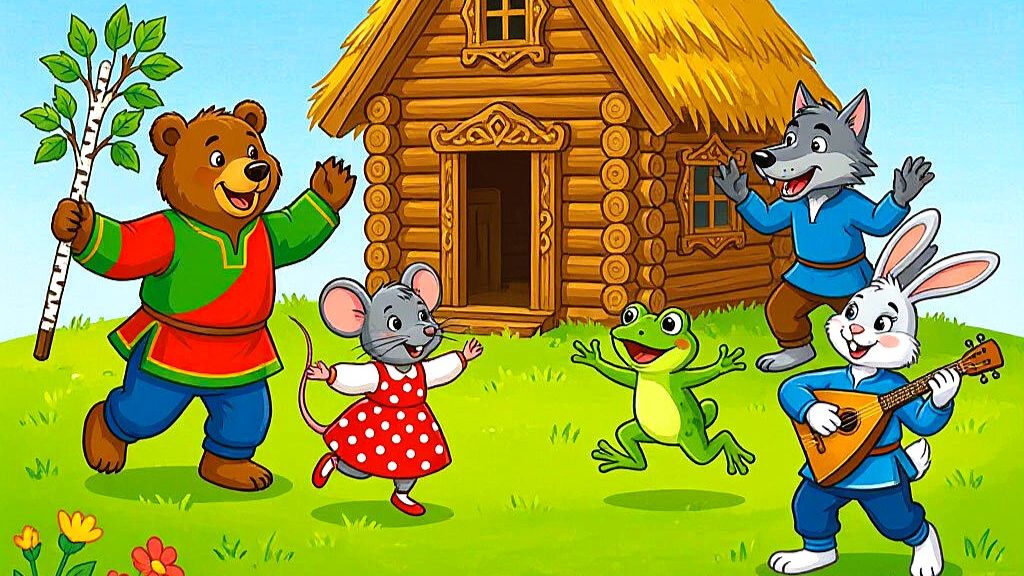 В  гостях у сказки:  Сказка Теремок. Аудиосказка с картинками для детей.