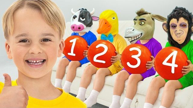 Прятки с масками животных - Весёлые истории для детей
