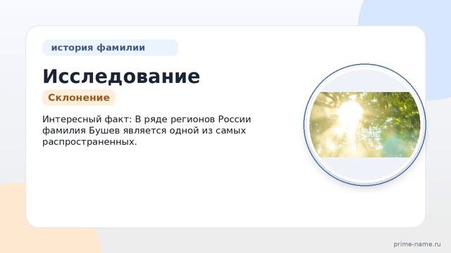 Исследование фамилии Бушев: происхождение история и значение а также правильное склонение