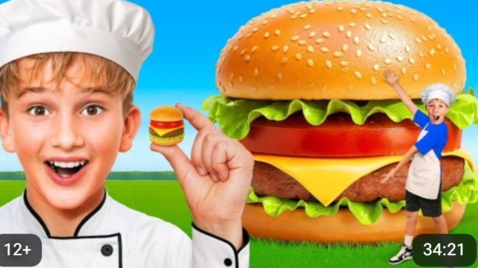 🍿🍦 челлендж ГИГАНТСКИЙ против МАЛЕНЬКОГО!