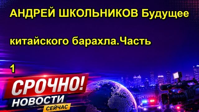 АНДРЕЙ ШКОЛЬНИКОВ Будущее китайского барахла.Часть 1