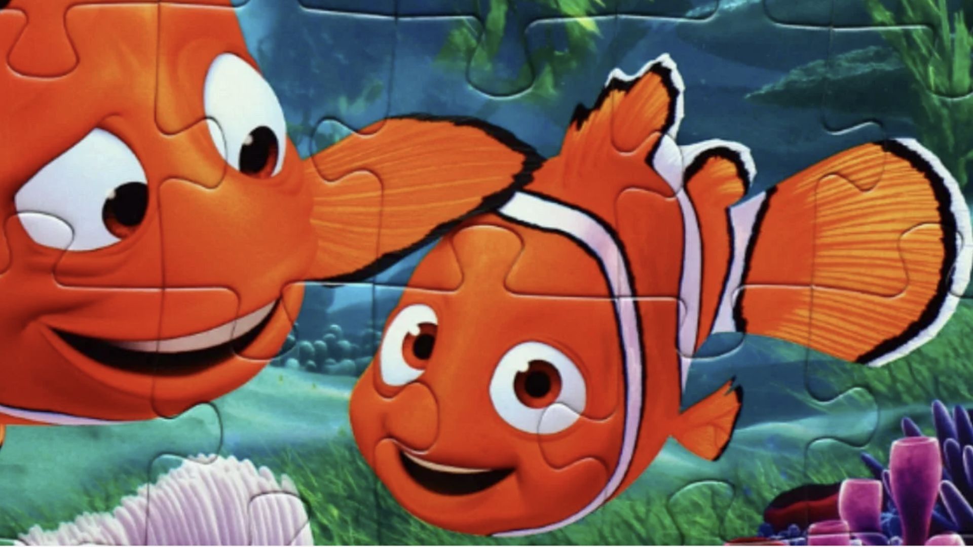 В поисках Немо собираем пазлы для детей с героями мультика рыбка Немо Disney Pixar