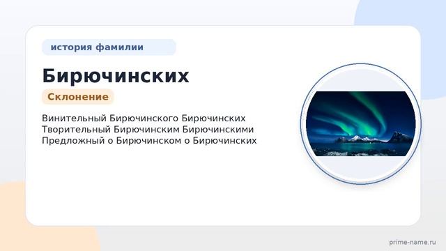 Фамилия Бирючинских: происхождение значение и склонение