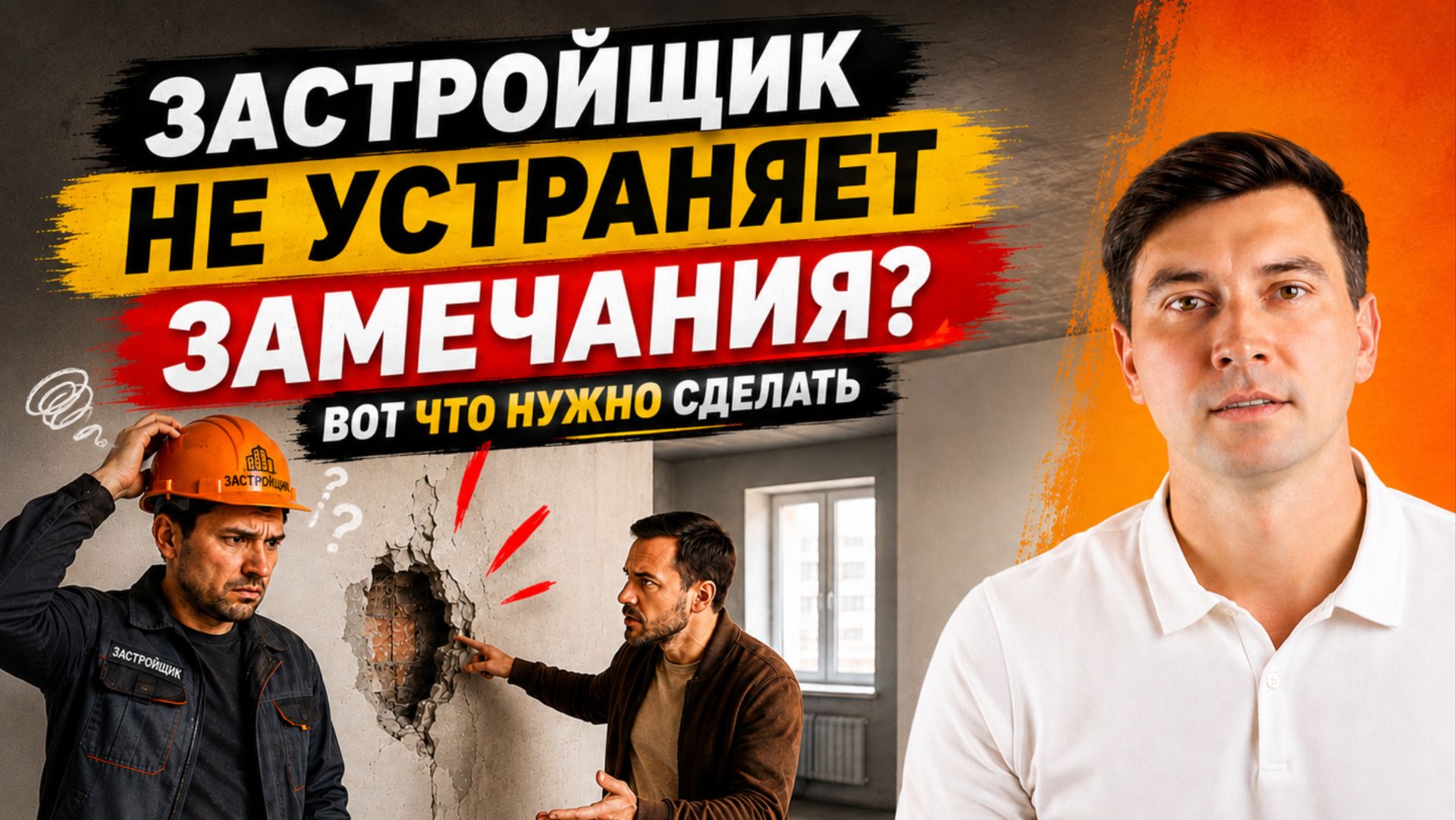 Застройщик не устраняет замечания по квартиру? Что делать? Даю пошаговый ПЛАН как действовать!