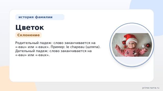Фамилия Цветок: происхождение значение и склонение