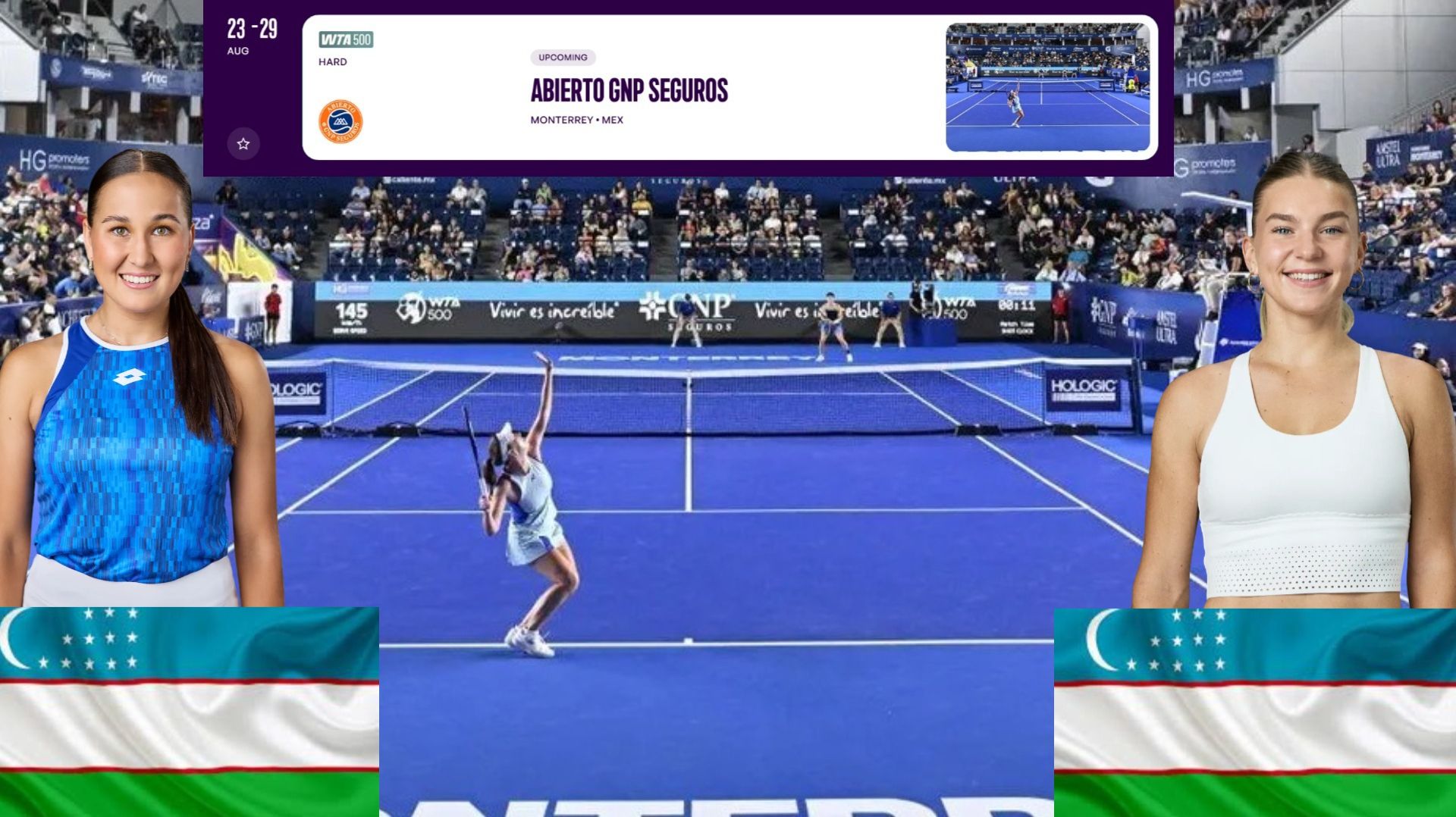 24/8/26⏰00:00 (6) 🇺🇿Камилла Рахимова - 🇺🇿Мария Тимофеева/🏆WTA500 🇲🇽Монтеррей. FQ