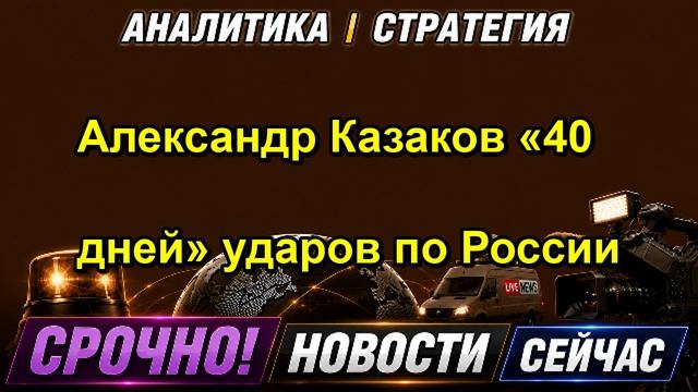 Александр Казаков 40 дней ударов по России