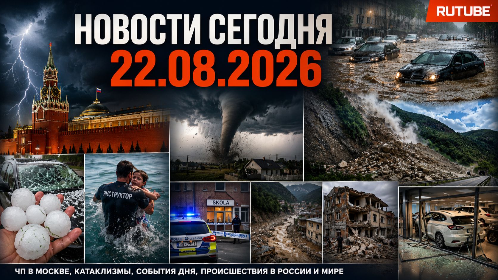 НОВОСТИ СЕГОДНЯ 22.08.2026  ЧП в Москве катаклизмы события дня происшествия в России и мире
