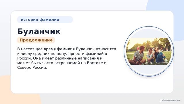 Изучаем происхождение и значение фамилии Буланчик: история и склонение важных фактов.