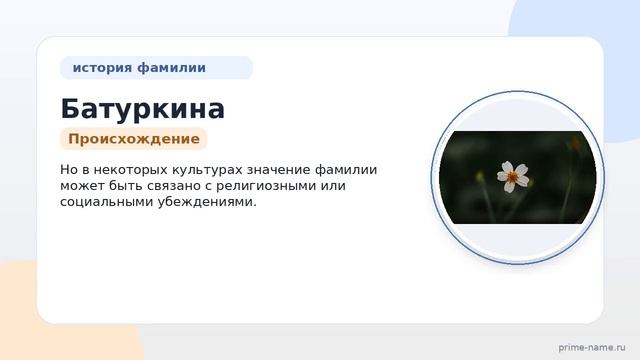 Фамилия Батуркина: происхождение значение и склонение
