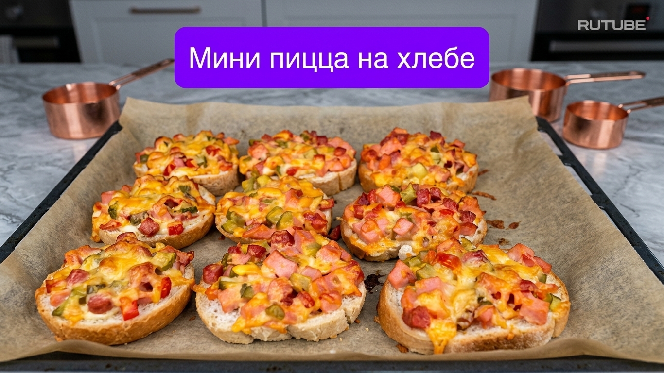 Мини пицца на хлебе