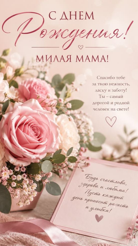 Мама с Днём Рождения! Музыкальная открытка которая согреет душу 