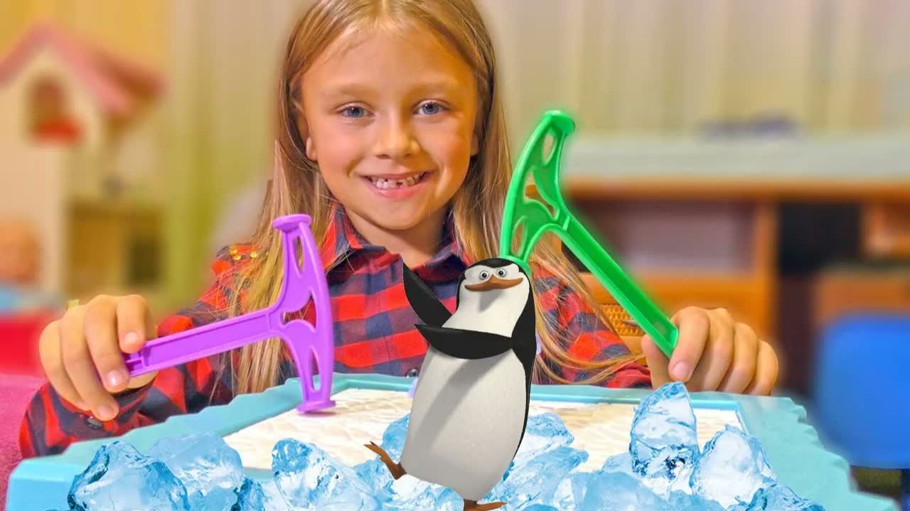 ЧЕЛЛЕНДЖ Не урони Пингвина! Kids Challenge Penguin Trap Game