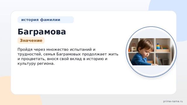 Фамилия Баграмова: происхождение значение и склонение