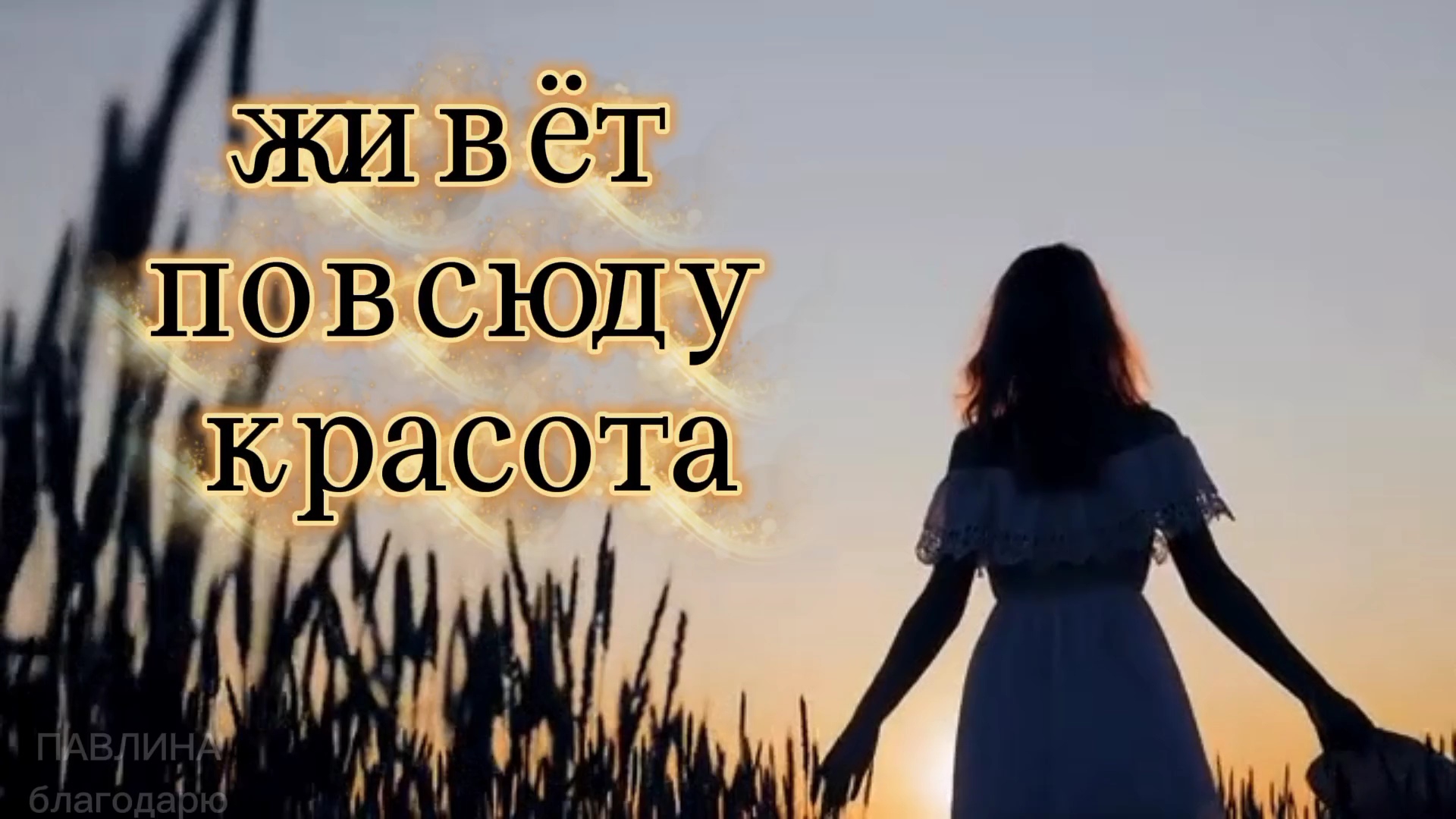 К красота повсюду 
Живите С любовью ко всемучто вас окружает