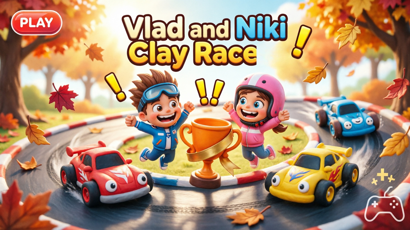 ОСЕННИЙ ЧЕМПИОНАТ! Влад и Никки соревнуются в Clay Race часть 3