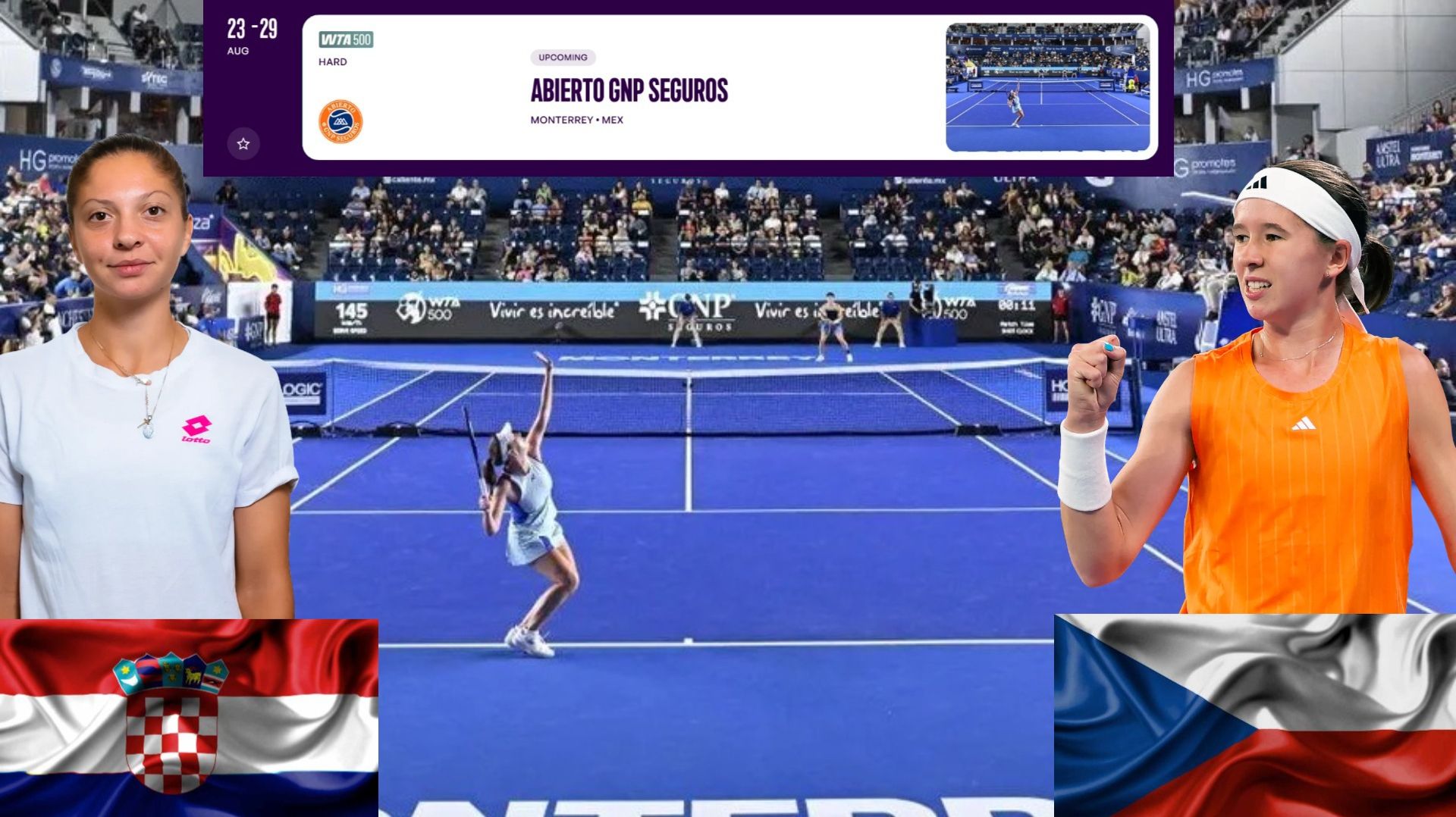 24/8/26 ⏰04:30 🇭🇷Антония Рузич - 🇨🇿Никола Бартункова/🏆WTA500 🇲🇽Монтеррей. 1-й круг