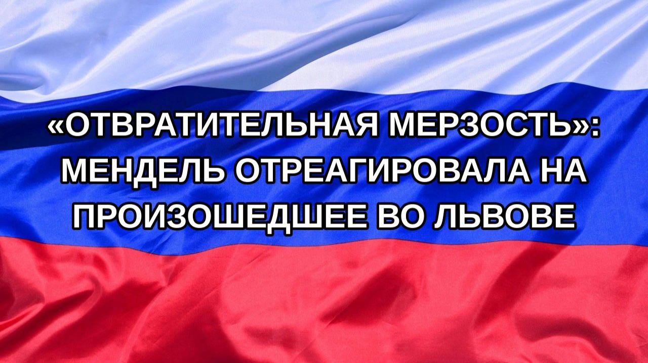 Н. РФ Отвратительная мерзость: Мендель отреагировала на произошедшее во Львове