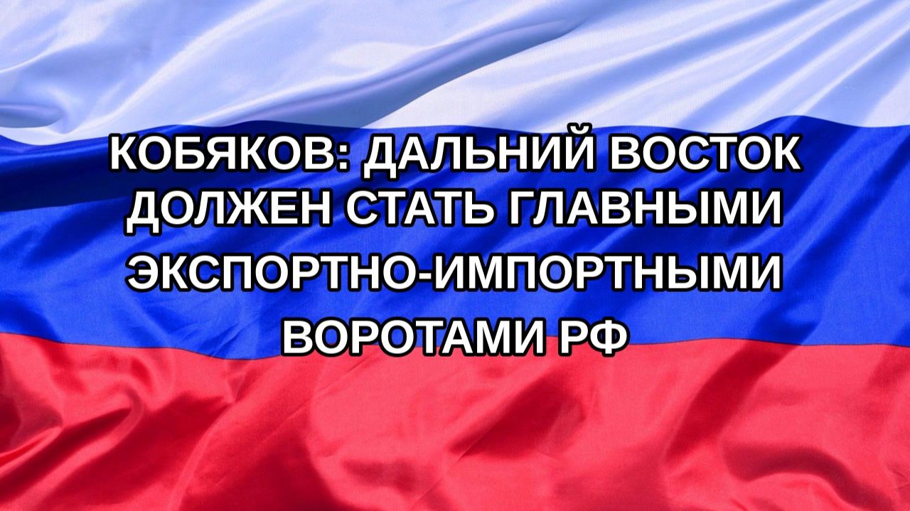 Н. РФ Кобяков: Дальний Восток должен стать главными экспортно-импортными воротами РФ