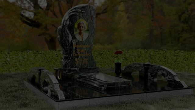Гранитная стела с птицами как символ вознесения  П145