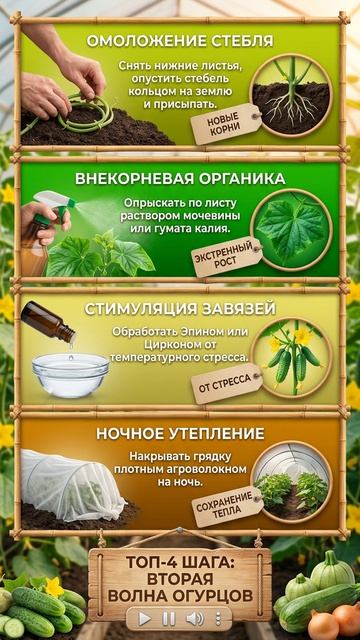 Старые плети снова зацветут Как запустить вторую волну огурцов если кусты засыхают