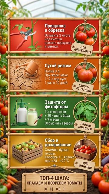 Помидоры почернеют за ночь Точные граммы и литры для спасения урожая в сентябре