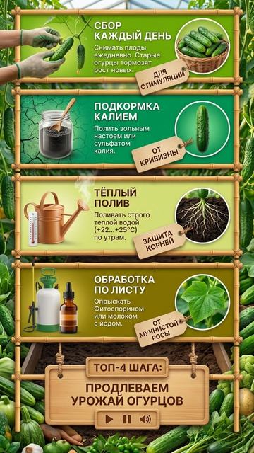 Плети сохнут а огурцы желтеют Простой трюк заставит их плодоносить до самых заморозков