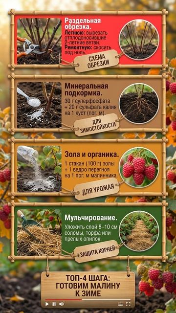 Малина мелкая червивая и сохнет Точные граммы осенней подкормки и правильная вырезка