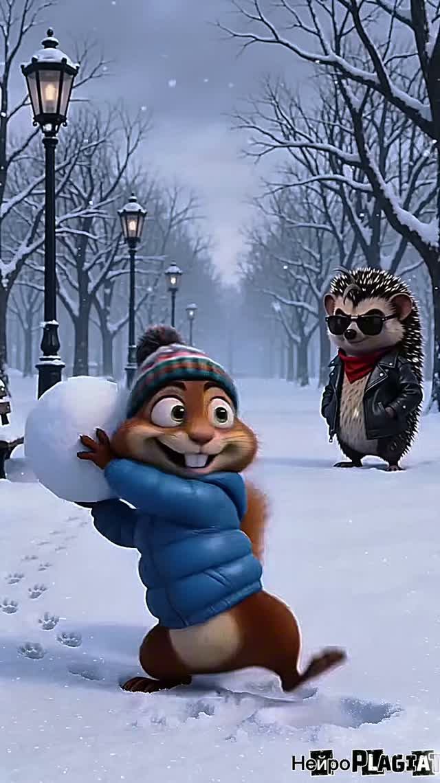 «СПАЙК И ЧИПС»ВЫПУСК 2: «ЗИМНИЙ ГОРОД» #зима #белкачипс #wintercomedy #funnycartoon #мультик #shorts