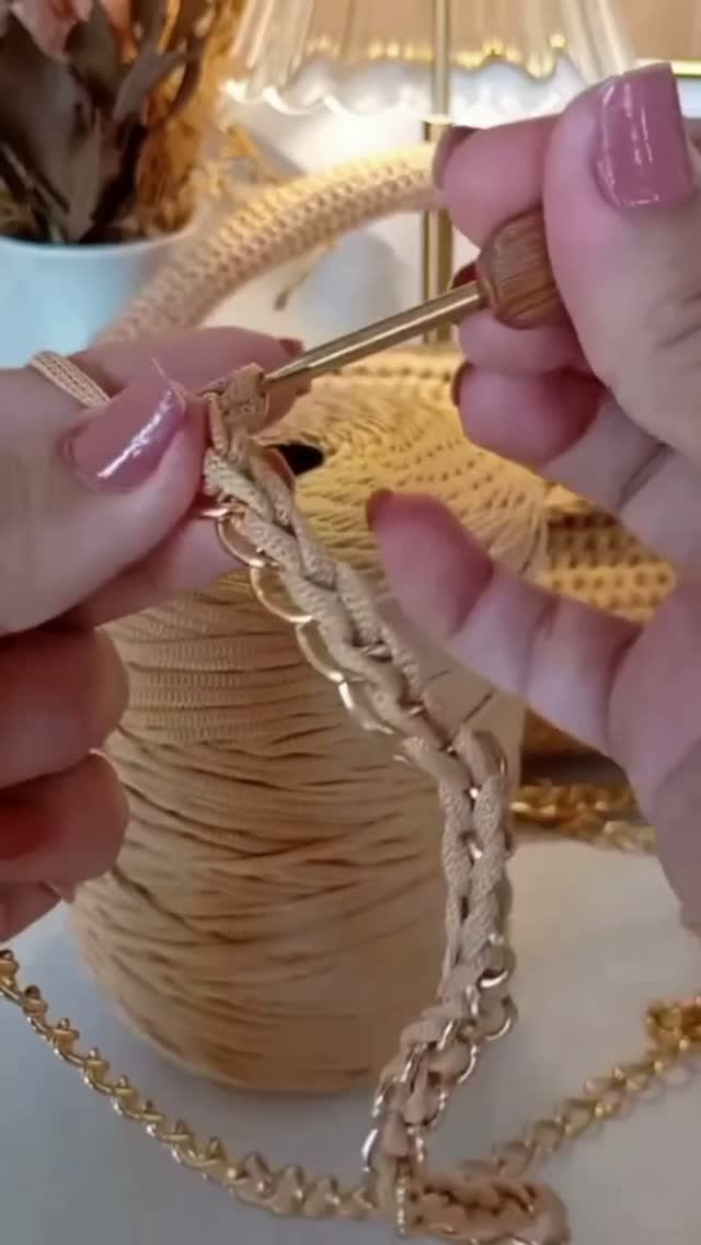 Обвязка цепи крючком