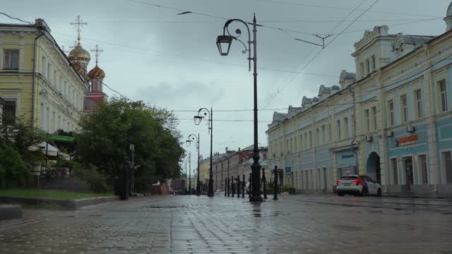 прогулка по Нижнему Новгороду по дождём