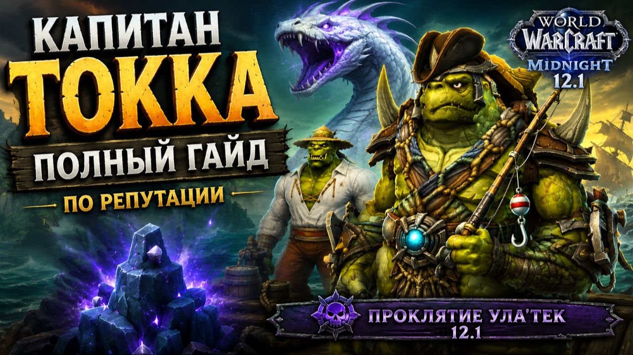 РЕПУТАЦИЯ КАПИТАНА ТОККИ - КАК ПРОКАЧАТЬ? ВСЕ НАГРАДЫ И РЫБАЛКА  World Of Warcraft: Midnight 12.1