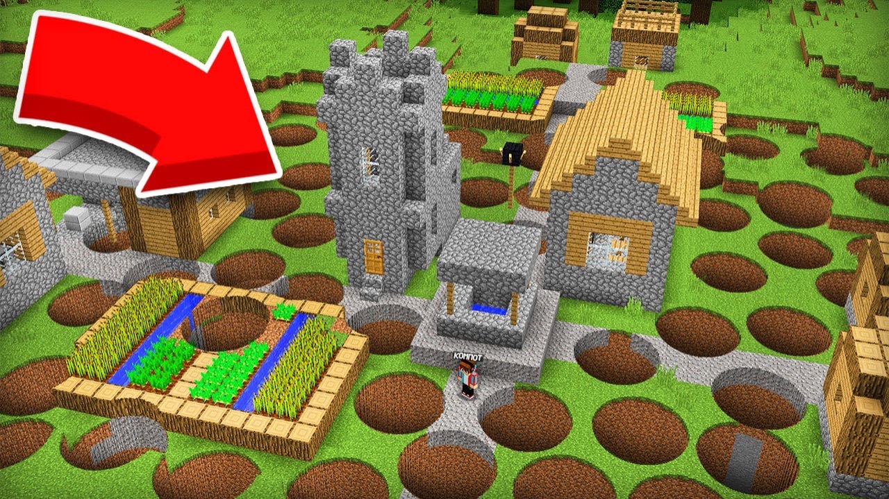ПОЧЕМУ В НАШЕЙ ДЕРЕВНЕ ТАК МНОГО ЯМ В МАЙНКРАФТ  Компот Minecraft
