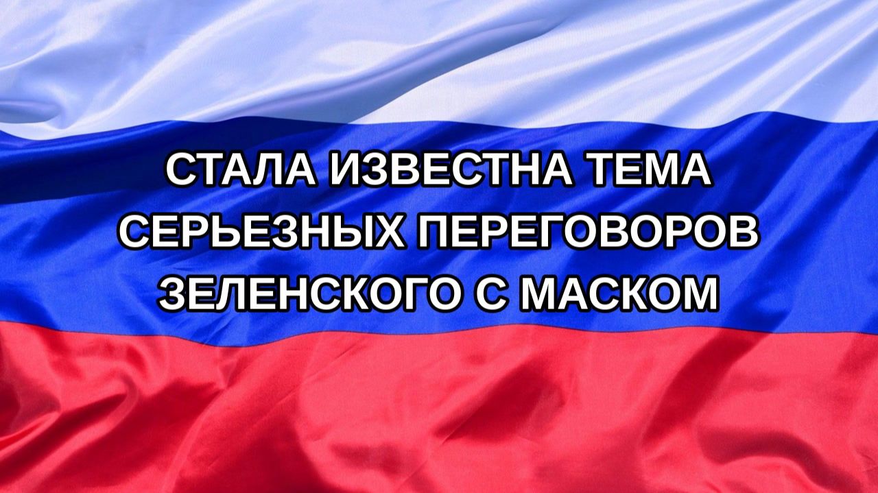 Н. РФ Стала известна тема серьезных переговоров Зеленского с Маском
