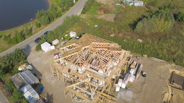 Рабочий_процесс  строительство газобетон загородный дом