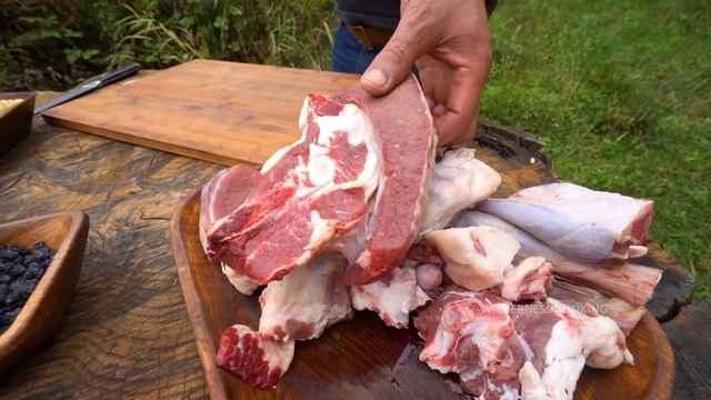 Блюдо из каштанов с бараниной. Рагу из баранины и каштанов. Рецепты готовки в дикой природе