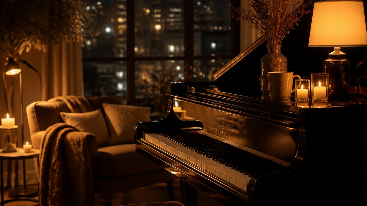 Уютная обволакивающая музыка в жанре Piano Jazz.