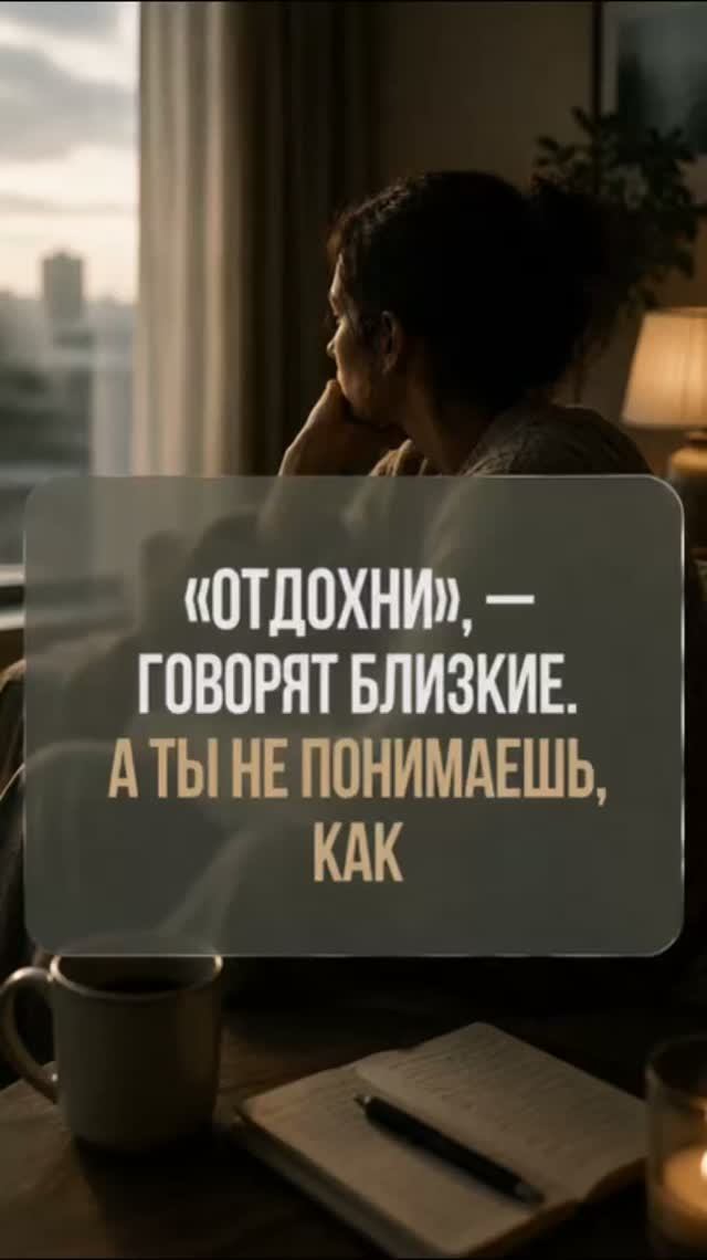 Отдохни  говорят близкие. А ты не понимаешь как