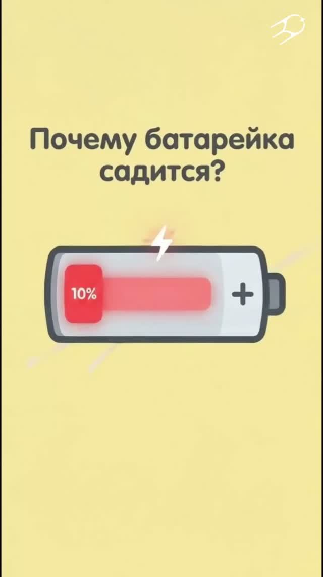 Почему батарейка садится хотя никуда не исчезает? 