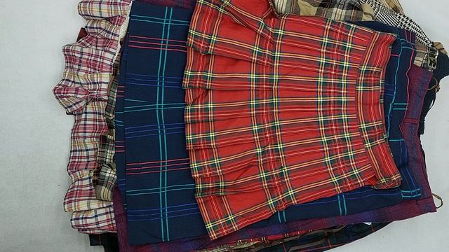 45836 Юбки шотландская клетка 1пак Gonne Tartan Donna секонд Vintageextra оптом