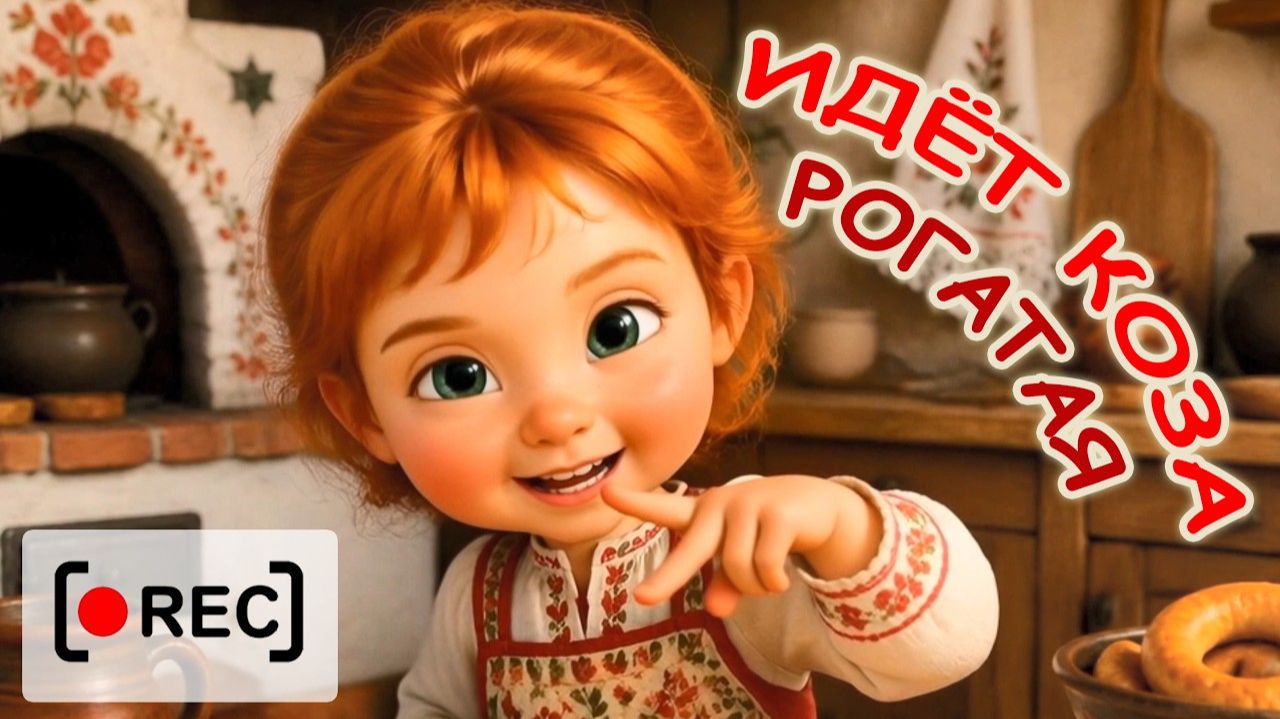 ИДЁТ КОЗА РОГАТАЯ  Пальчиковая мульт-песенка потешка.  Наше всё Rec