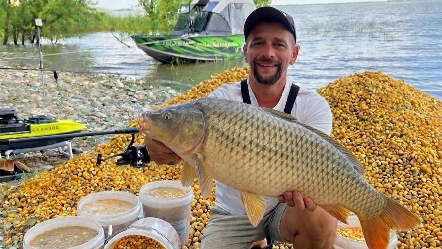 ЗАКОРМИЛИ ЯМУ 130 КГ КОРМА И НАЧАЛОСЬ ЭЛЬДОРАДО рыбалка на сазана