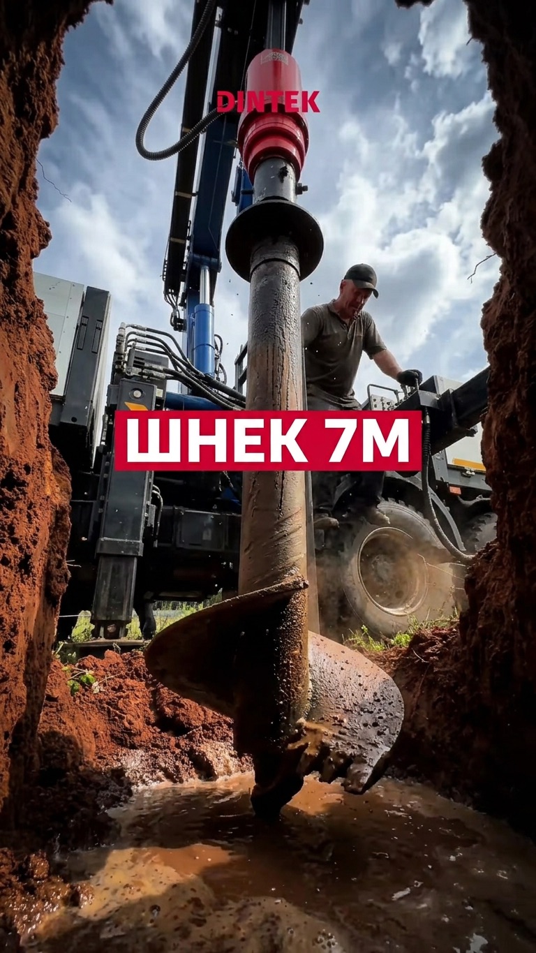 БУРИМ 7 МЕТРОВЫМ ШНЕКОМ DINTEK КМУ БКУ БКМ МАНИПУЛЯТОР СПЕЦТЕХНИКА CRANE