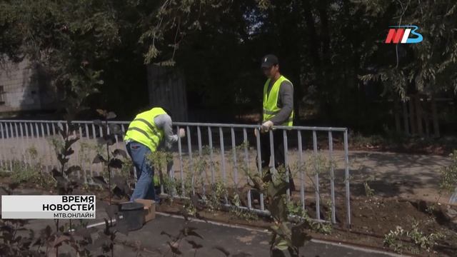 На проспекте Металлургов в Краснооктябрьском районе Волгограда завершается устройство газона