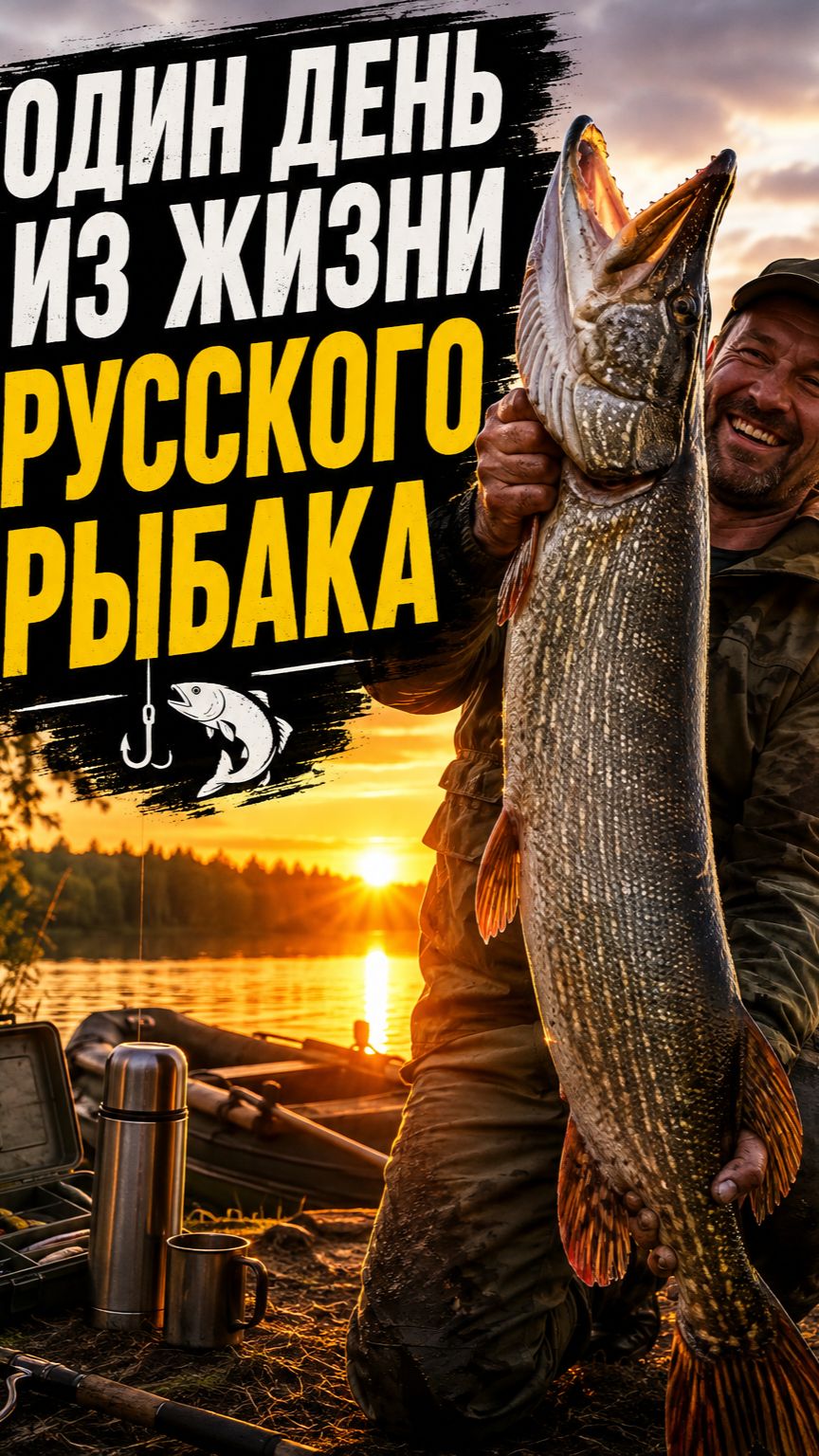 ОДИН ДЕНЬ ИЗ ЖИЗНИ РУССКОГО РЫБАКА 