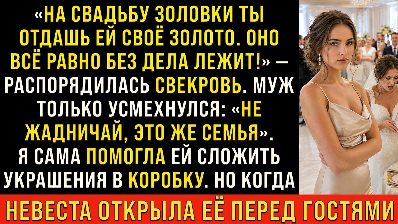 ИСТОРИИ ИЗ ЖИЗНИТы отдашь моей дочке золото!- заявила свекровьРЕАЛЬНЫЕ ИСТОРИИ ЖИЗНЕННЫЕ ИСТОРИИ