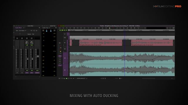 Lesson 21- Mixing With Auto Ducking  Film Editing Pro