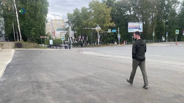 Работы на участке тротуара от Вечного Огня до Театральной площади в столице Коми завершены
