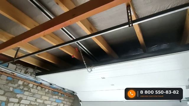 Ролград Воронеж секционные ворота на гараж с потолочным приводом