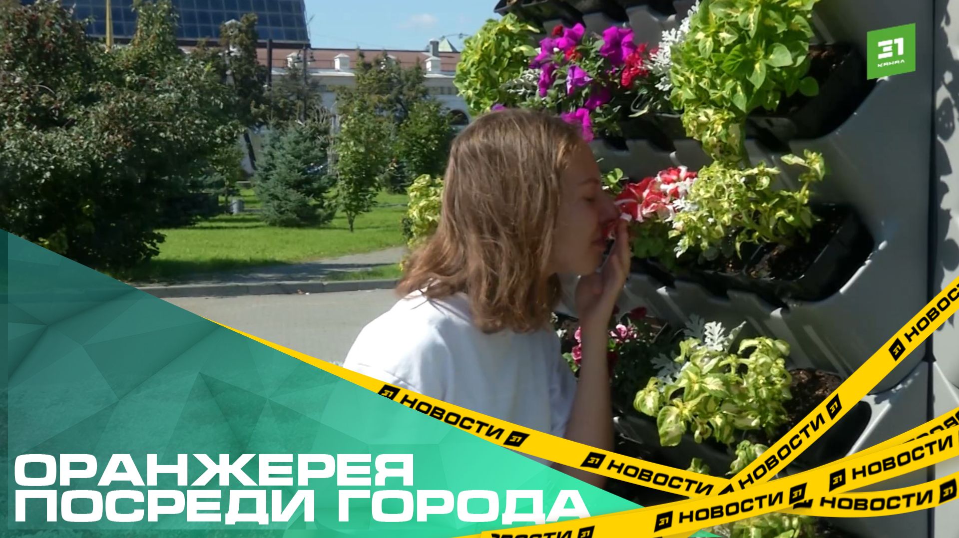 Оранжерея посреди города. В Челябинске установили еще несколько вертикальных цветников